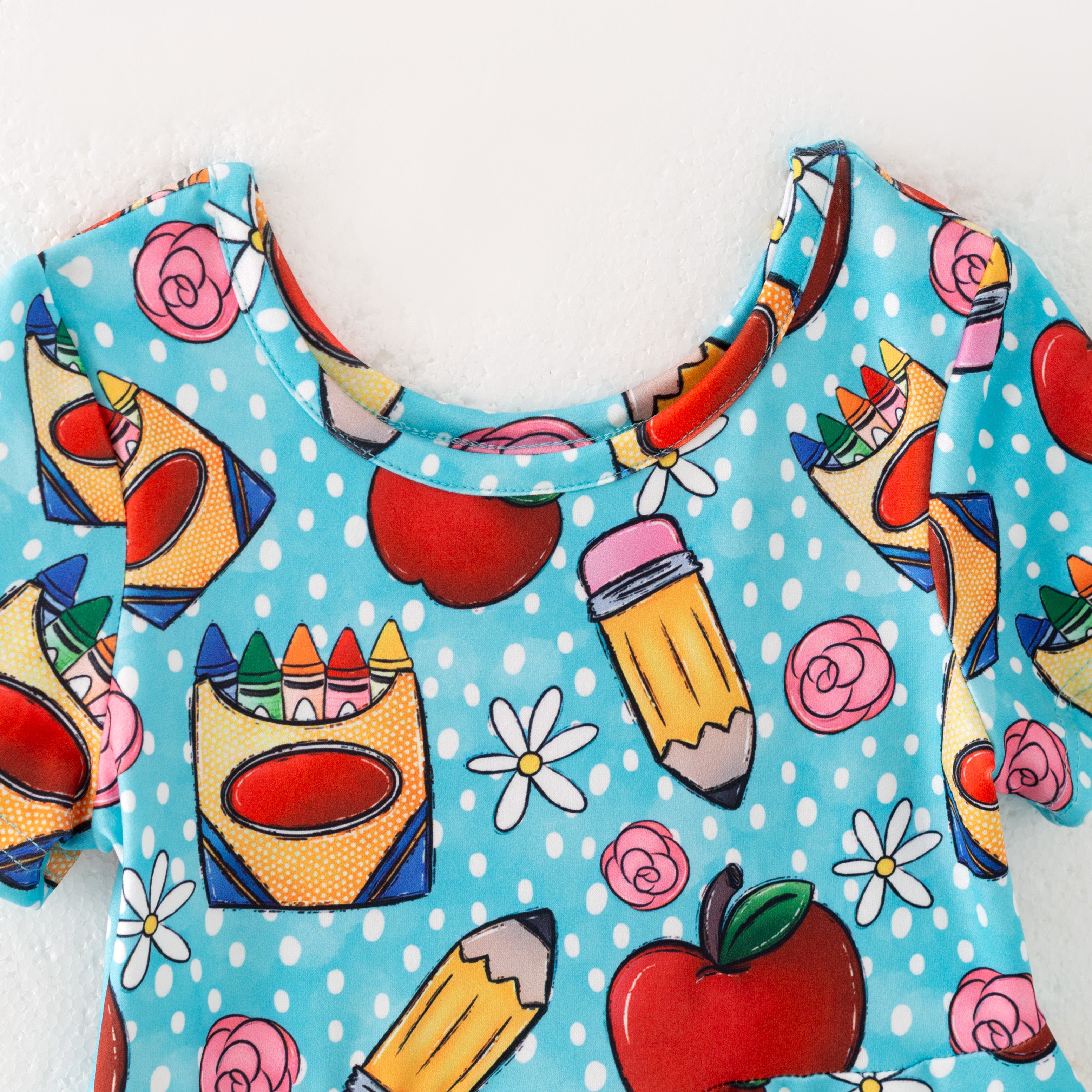 (Pre Order)Girls Back To School Print Dress