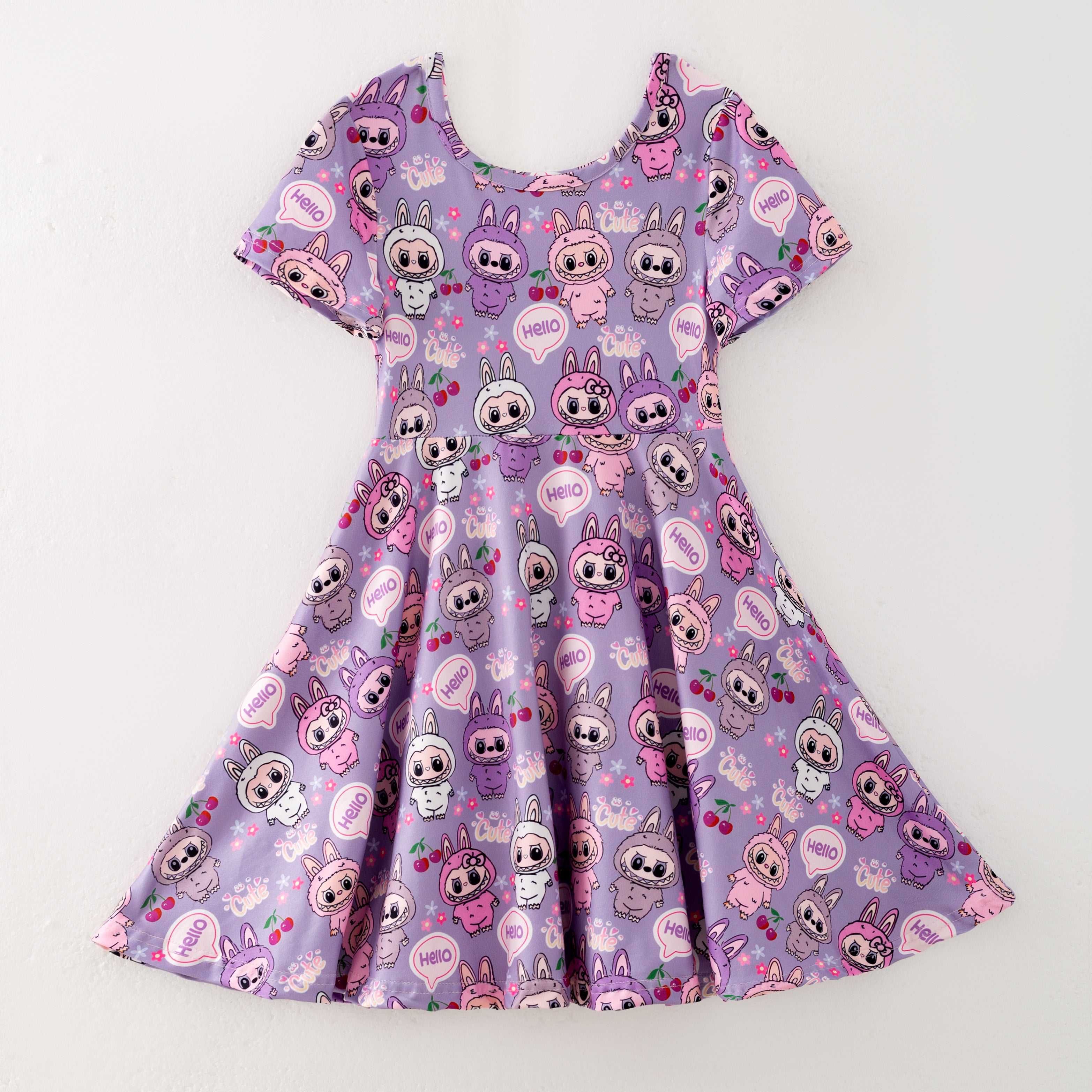 (Pre Order)Girls Spring&Summer Cartoon Print Dress