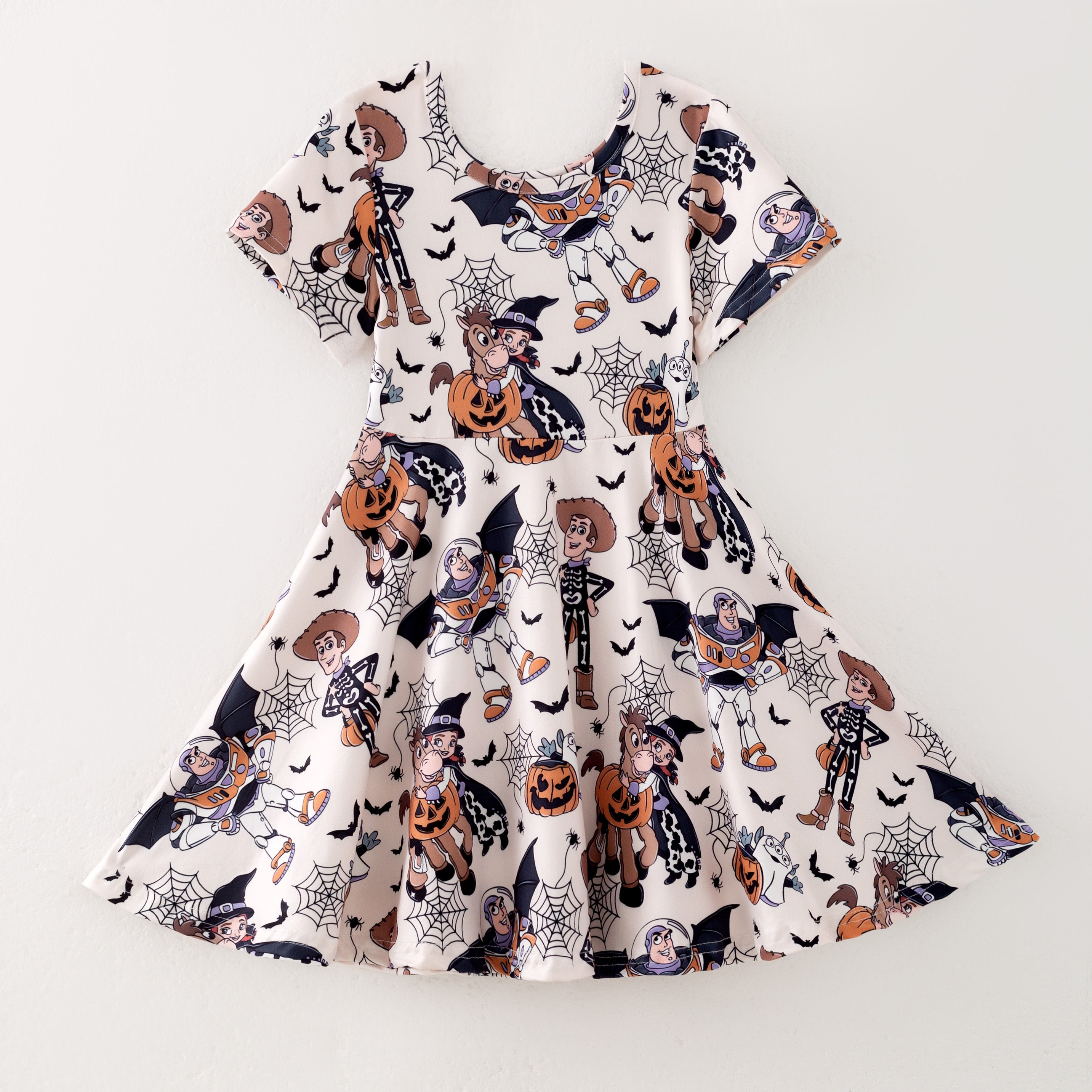 (Pre Order)Girls Fall Cartoon Print Dress