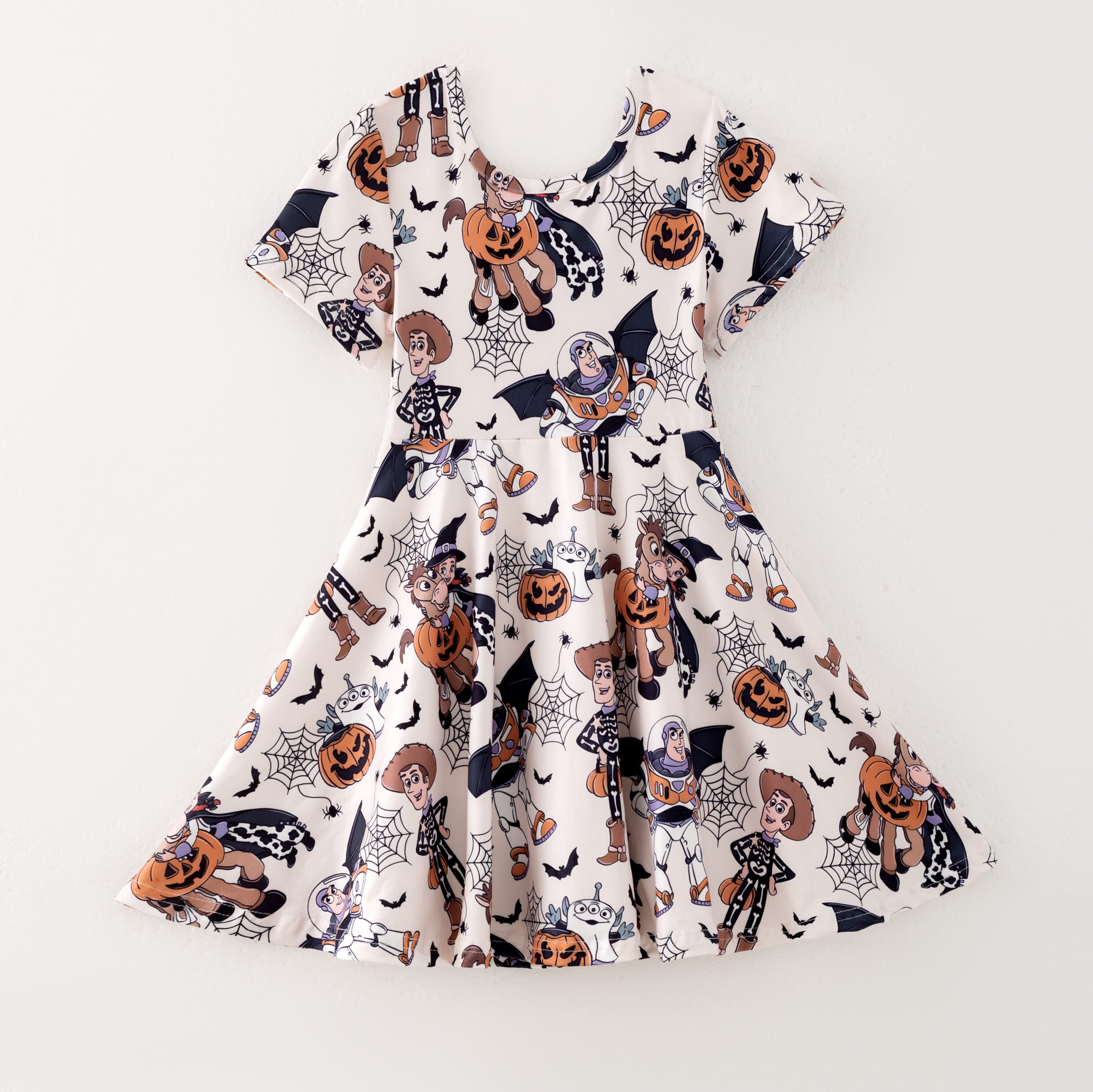 (Pre Order)Girls Fall Cartoon Print Dress