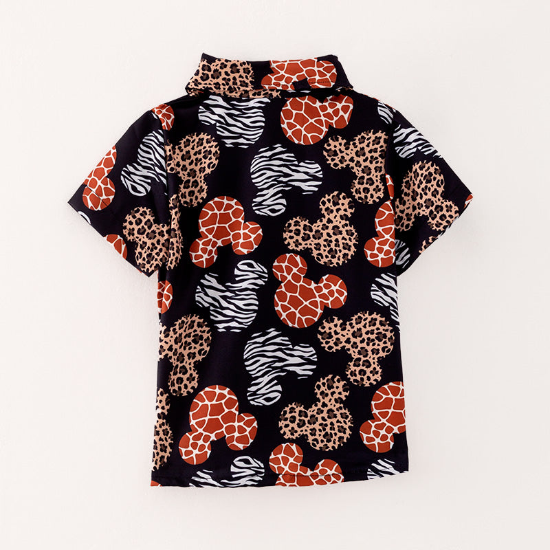 (In Stock)Boys Spring and Summer Cartoon Print Shirt