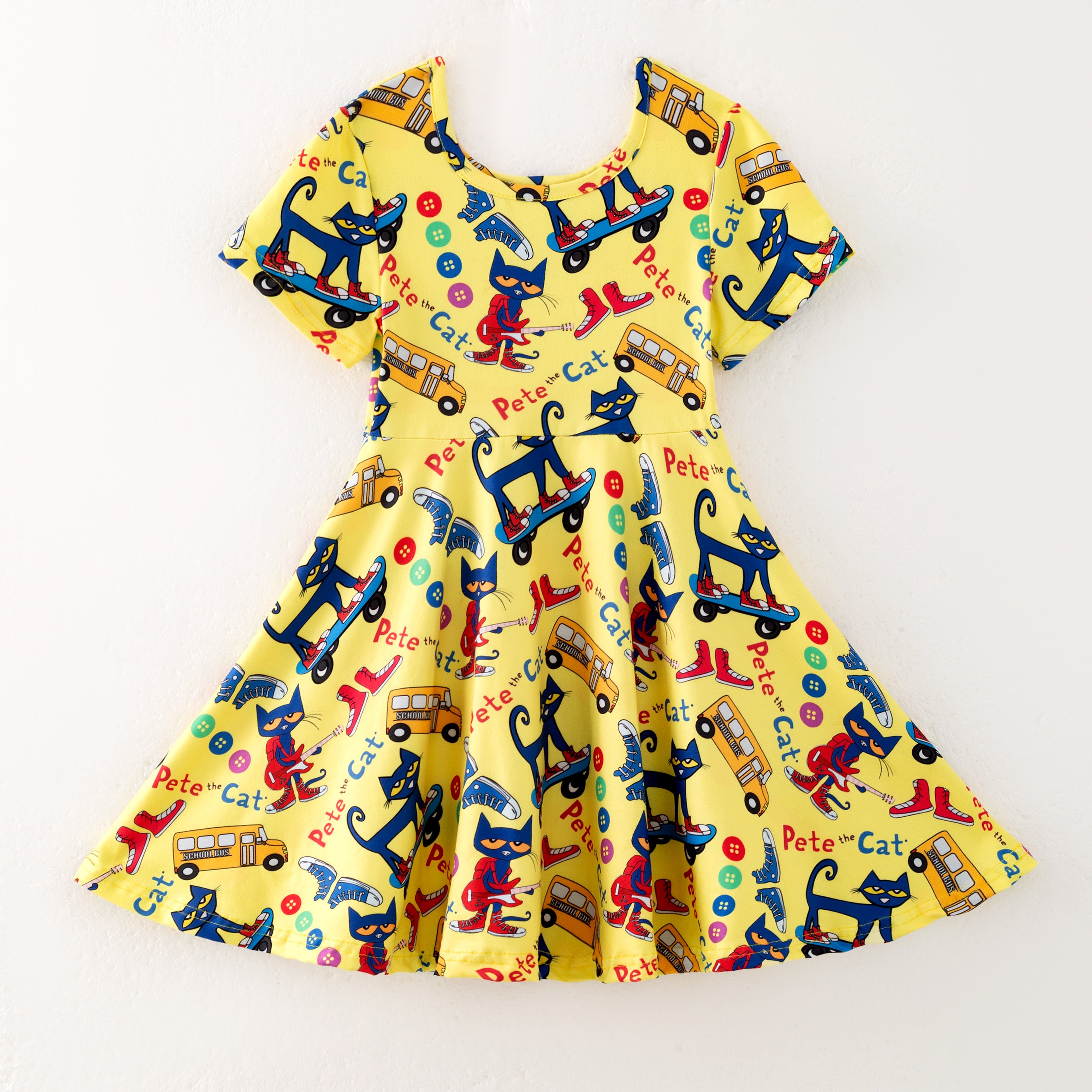 (Pre Order)Girls Fall Cartoon Print Dress
