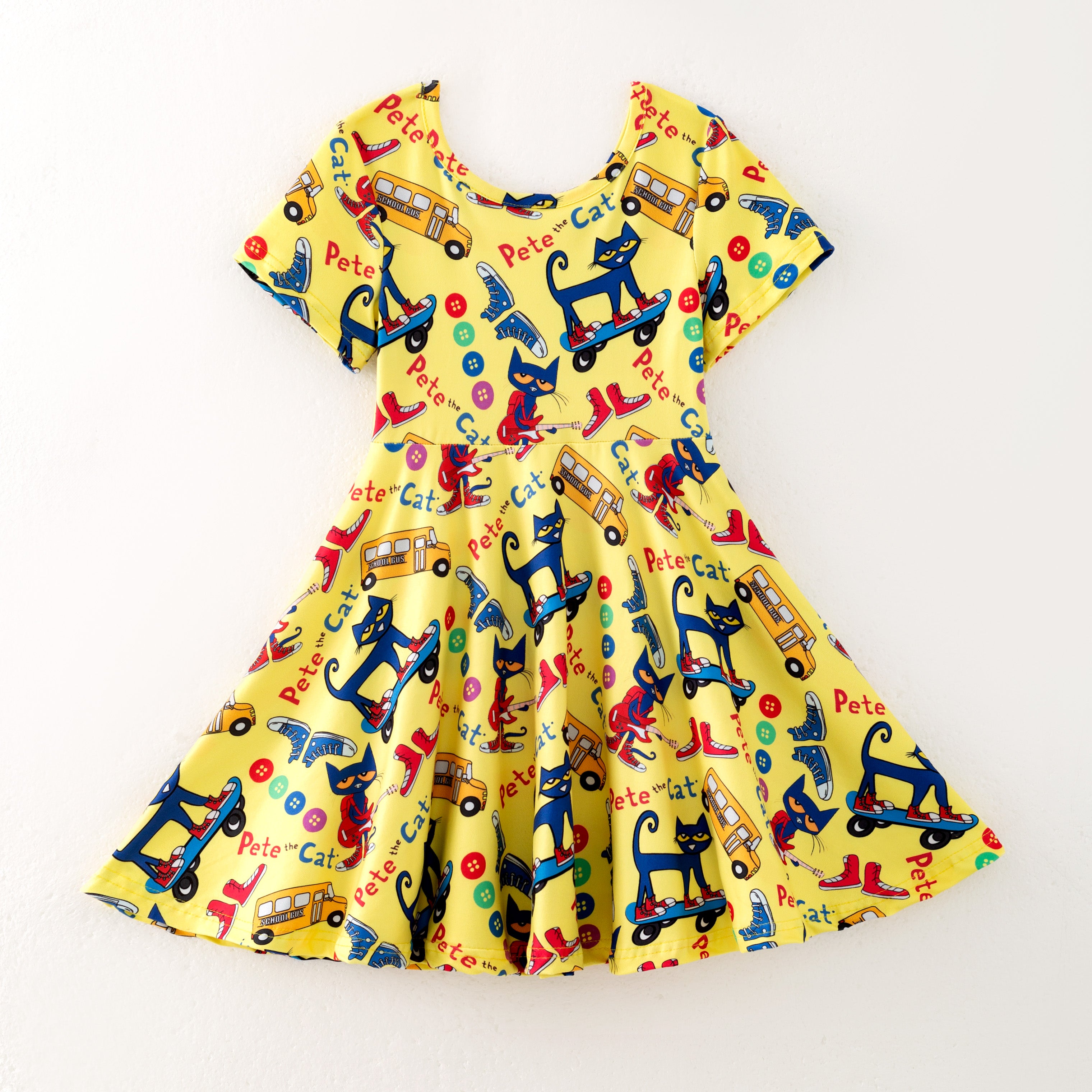 (Pre Order)Girls Fall Cartoon Print Dress