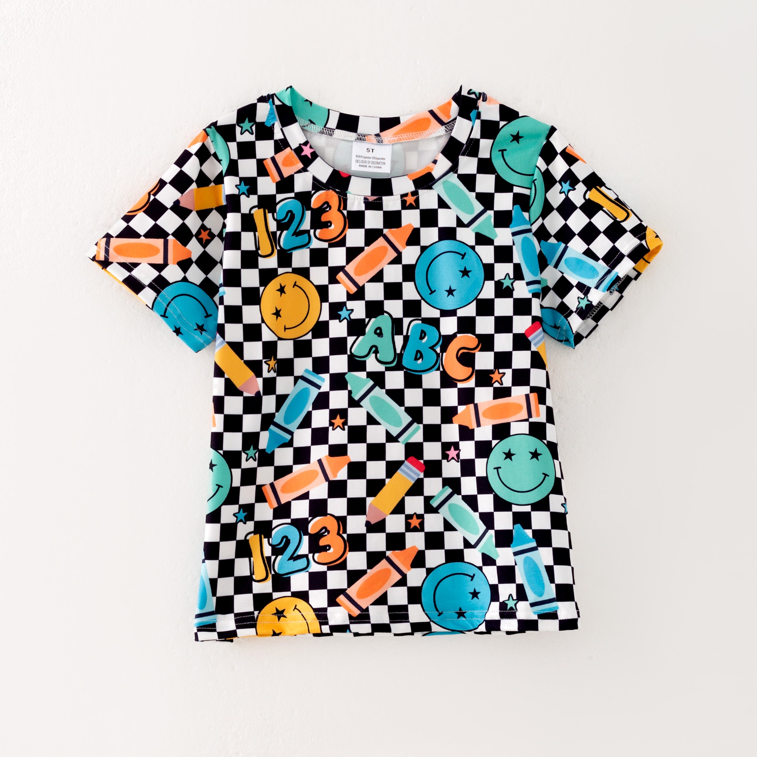 (Pre Order)Boys Summer Back To School Print Top