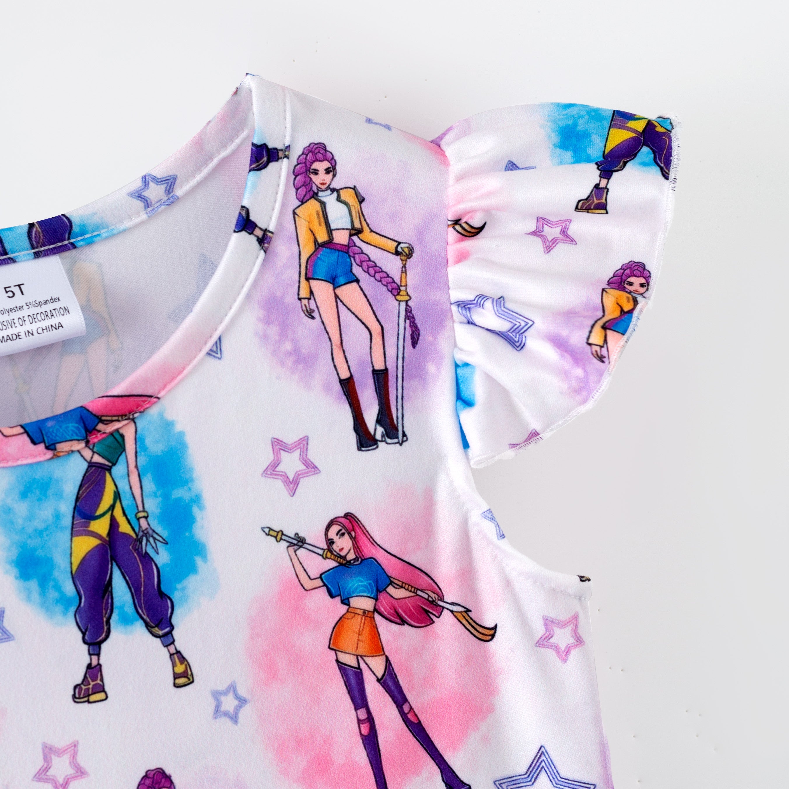 (Pre Order,Prepack Zone)Girls Movie Character Print Dress(Mix Size)