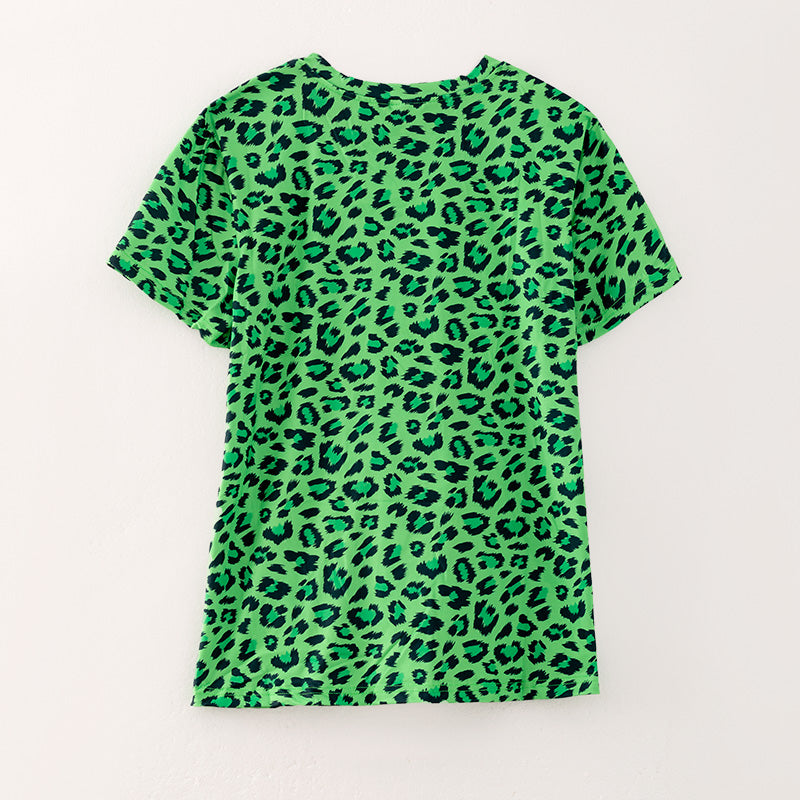 (In Stock)Adults St.Patrick's Day Shamrock Print Top