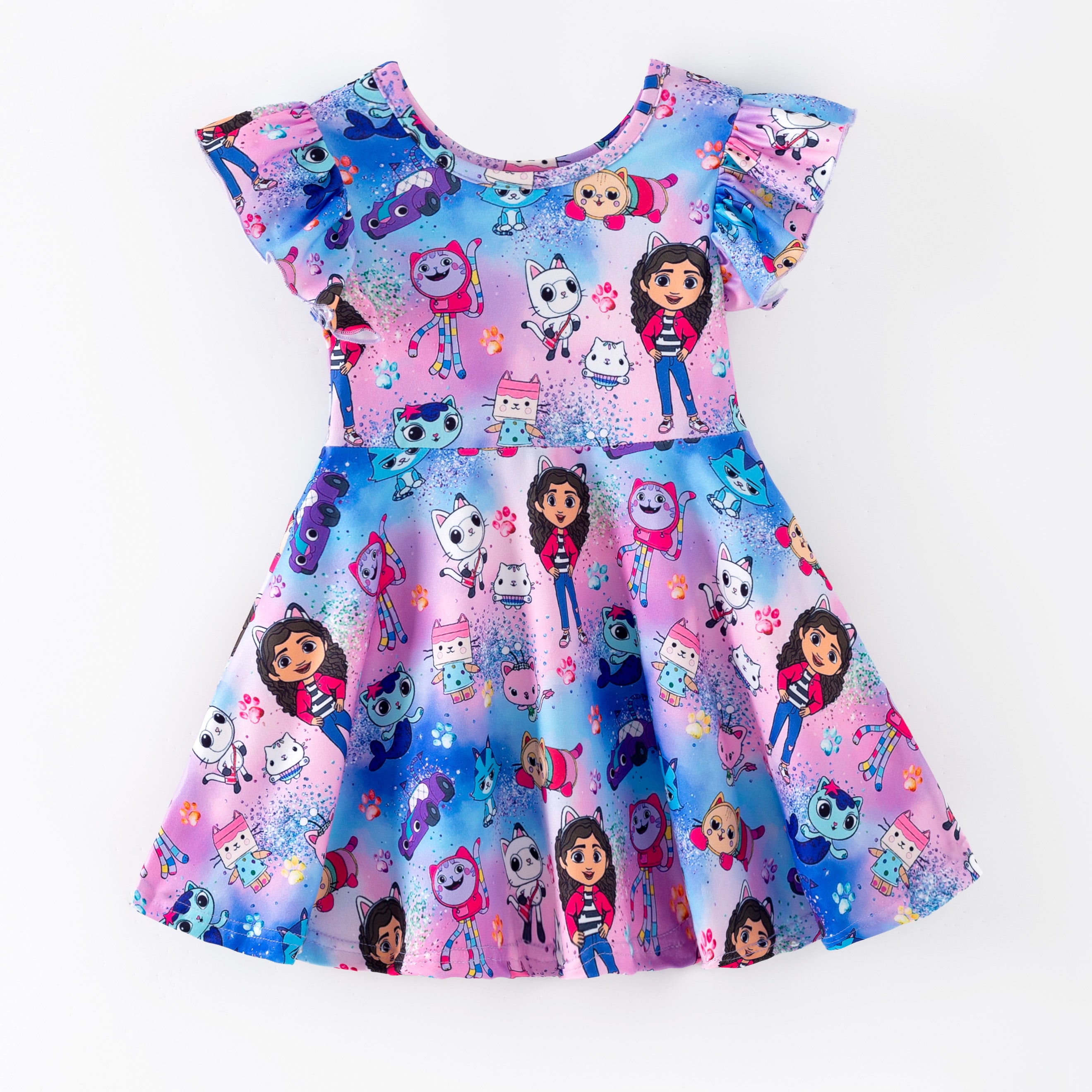 (Pre Order,Prepack Zone)Girls Spring&Summer Cartoon Print Dress(Mix Size)