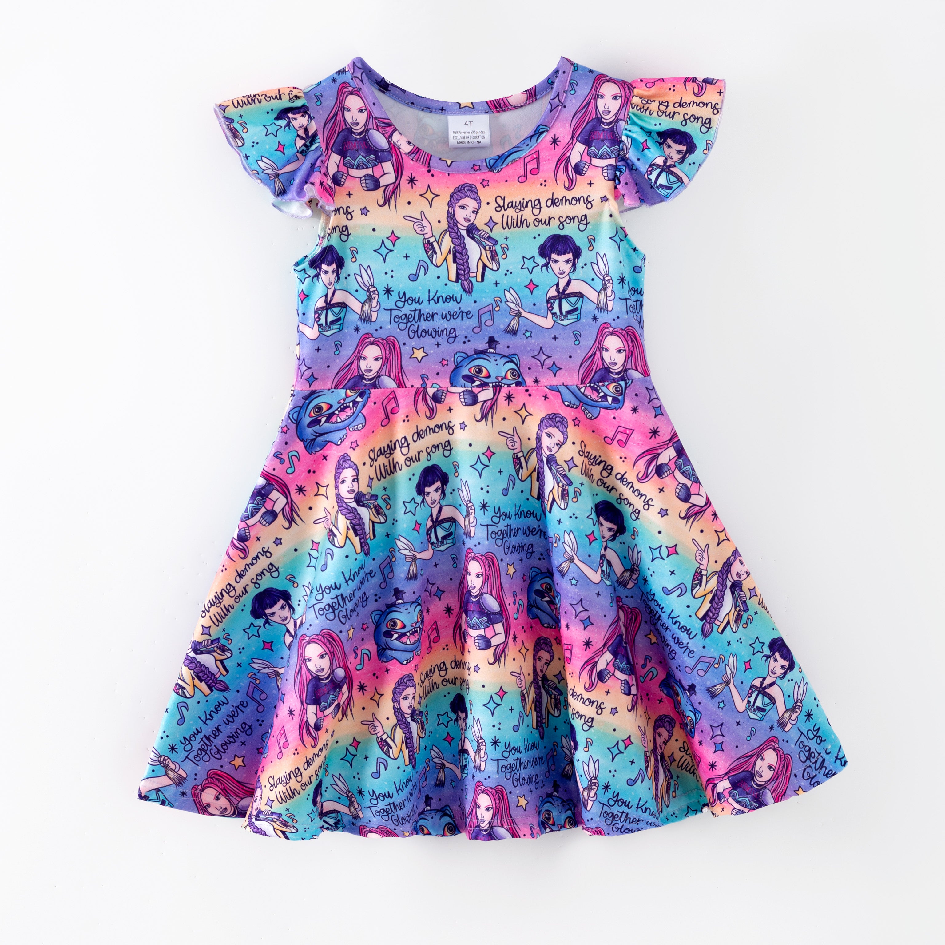 (Pre Order,Prepack Zone)Girls Movie Character Print Dress(Mix Size)