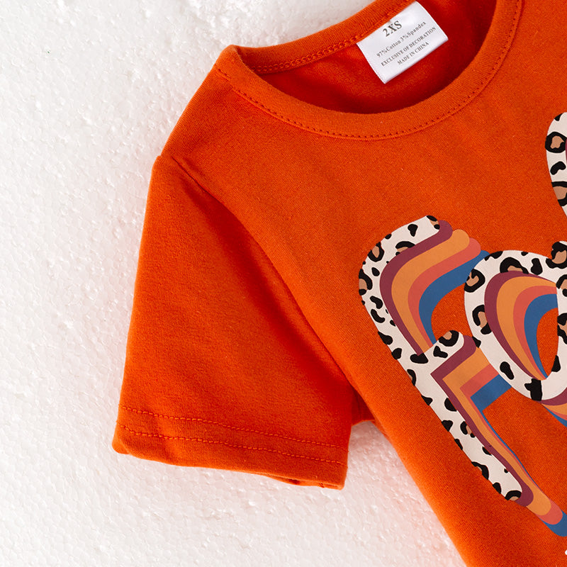 (In Stock)Girls Fall Vibes Print Outfit Set