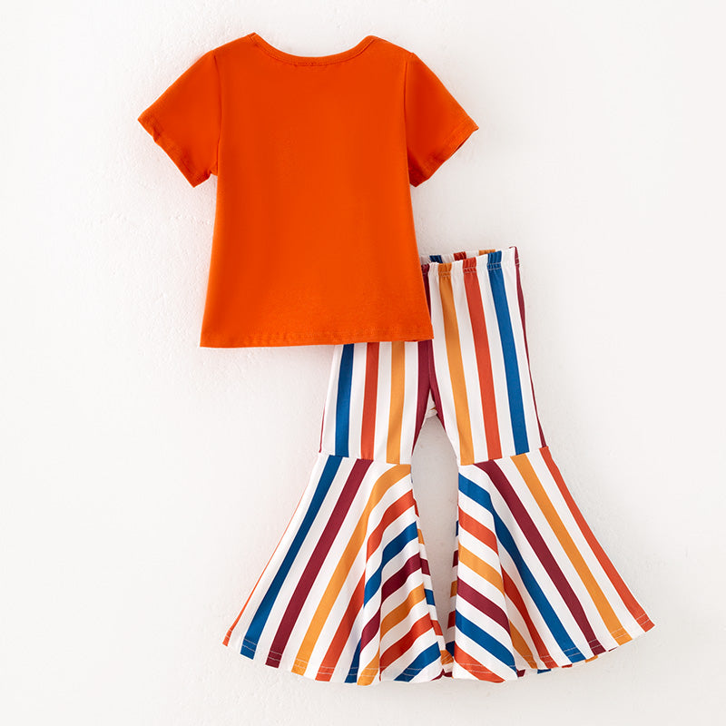 (In Stock)Girls Fall Vibes Print Outfit Set