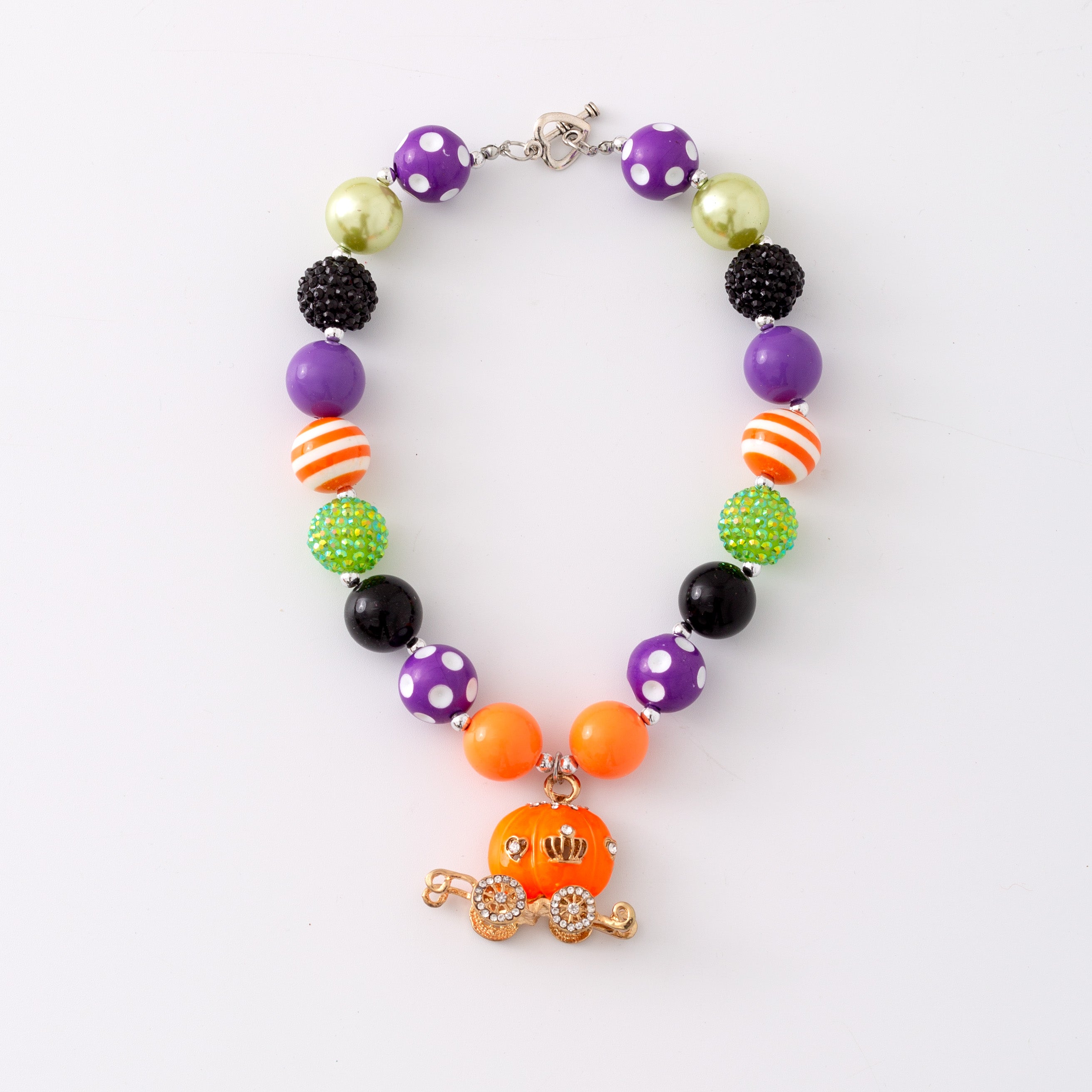 (In Stock G11 G12)Girls Rhinestone Beaded Necklace