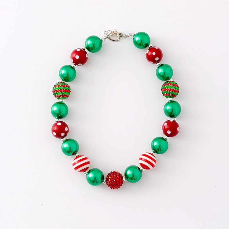 (In Stock G11 G12)Girls Rhinestone Beaded Necklace