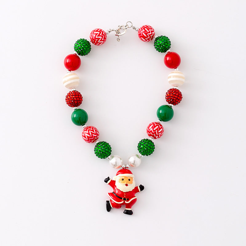 (In Stock G11 G12)Girls Rhinestone Beaded Necklace