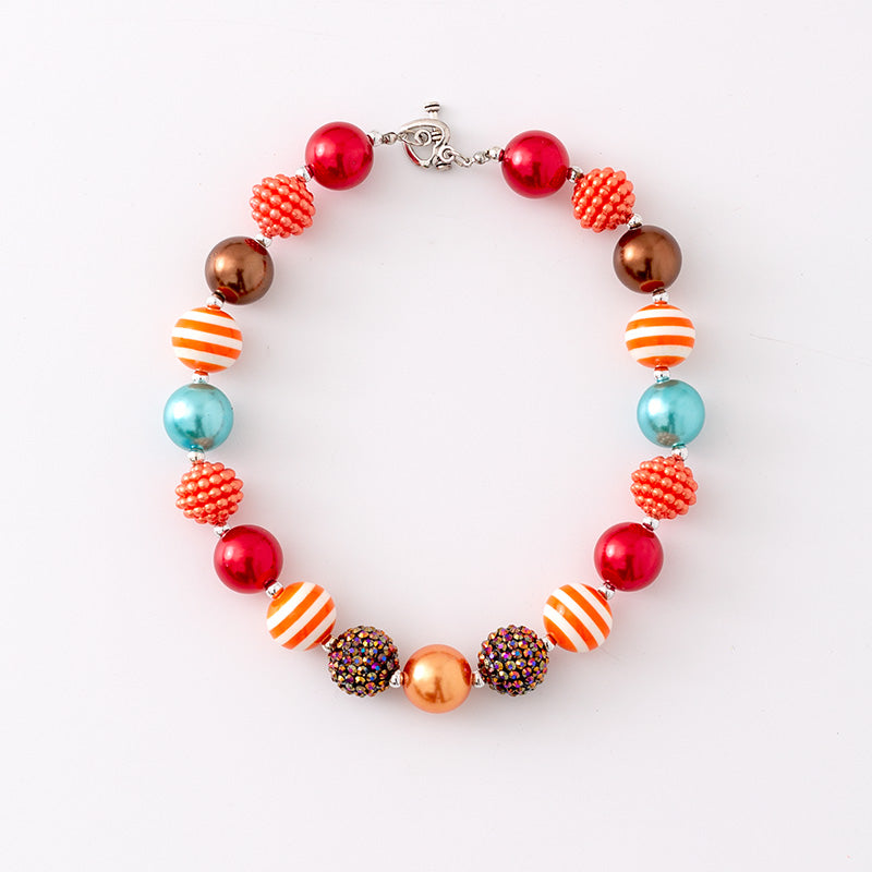 (In Stock G11 G12)Girls Rhinestone Beaded Necklace