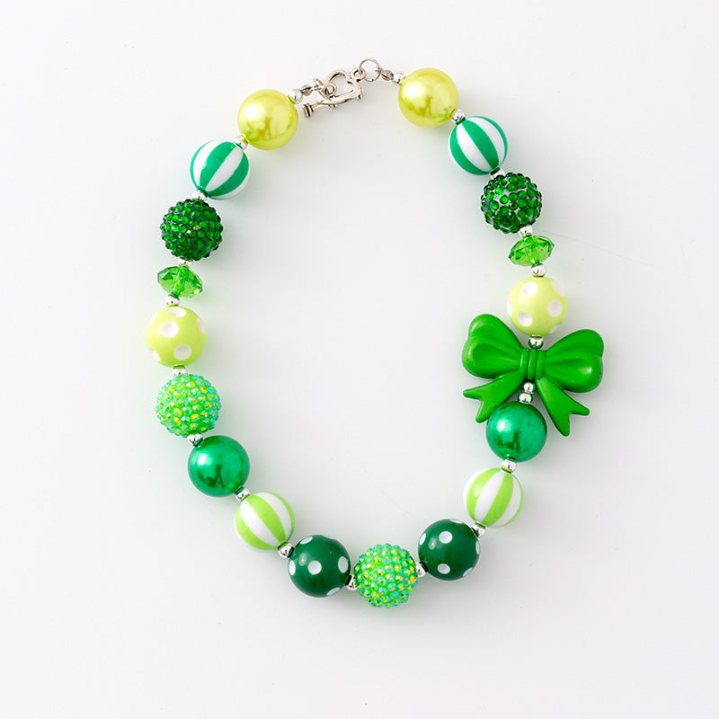 (In Stock G11 G12)Girls Rhinestone Beaded Necklace