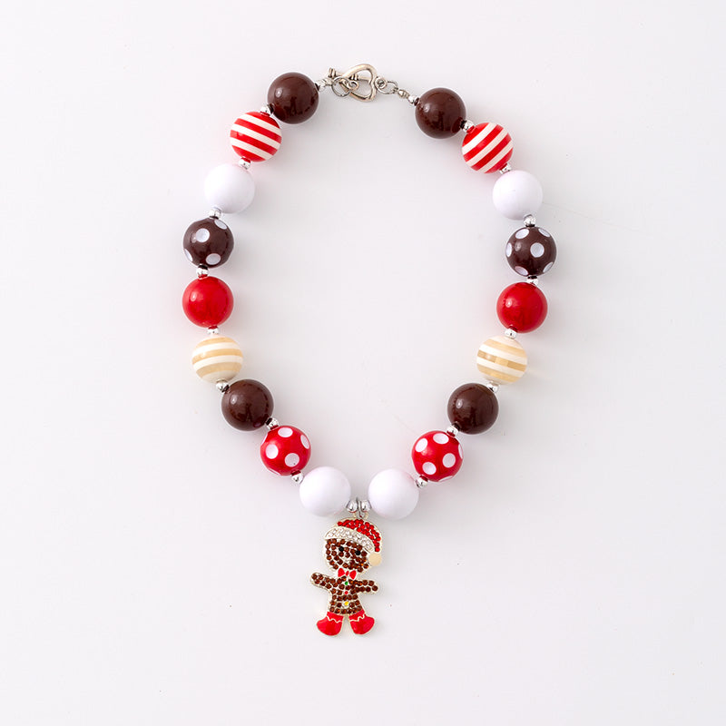 (In Stock G11 G12)Girls Rhinestone Beaded Necklace