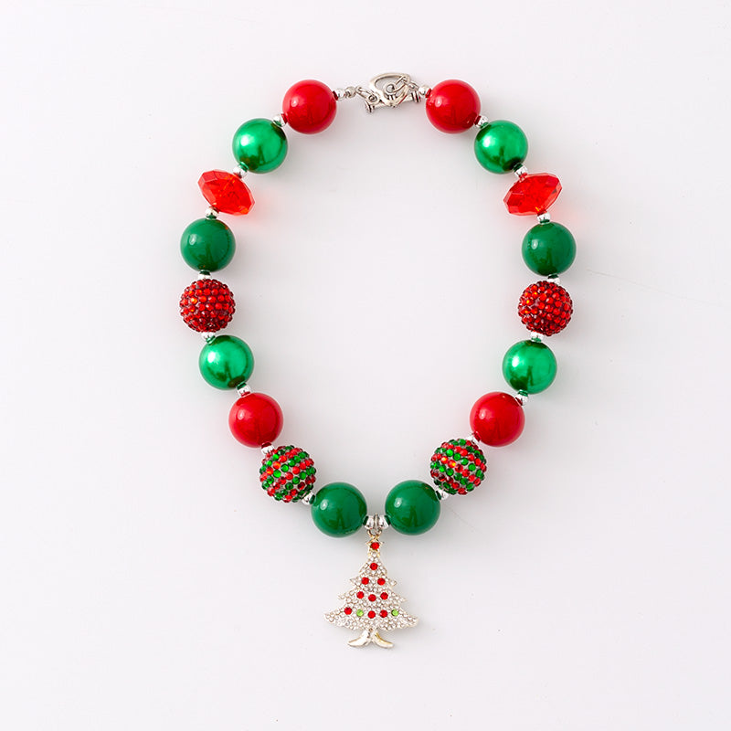 (In Stock G11 G12)Girls Rhinestone Beaded Necklace