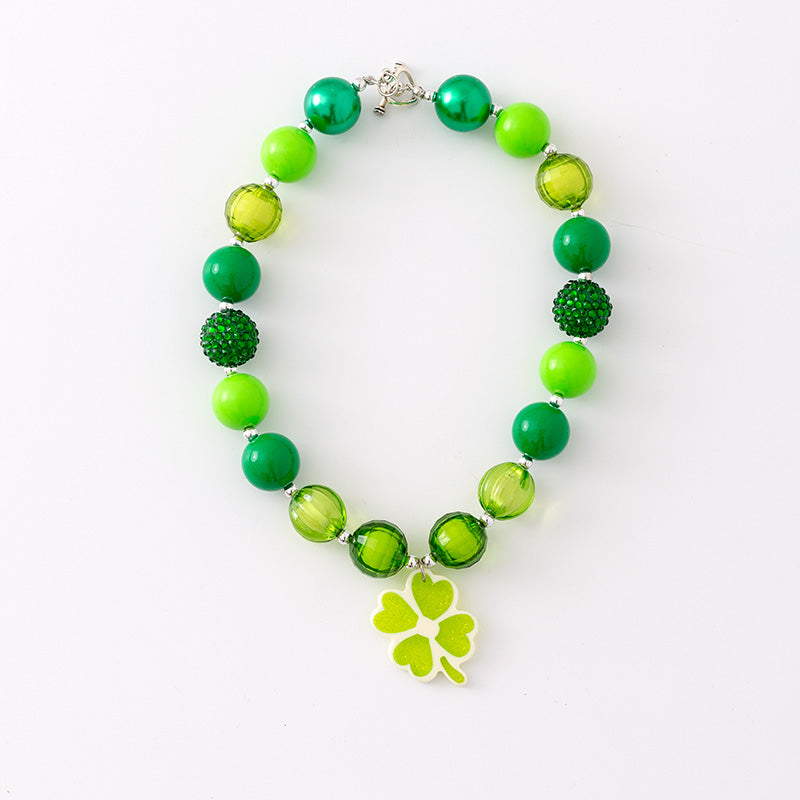 (In Stock G11 G12)Girls Rhinestone Beaded Necklace