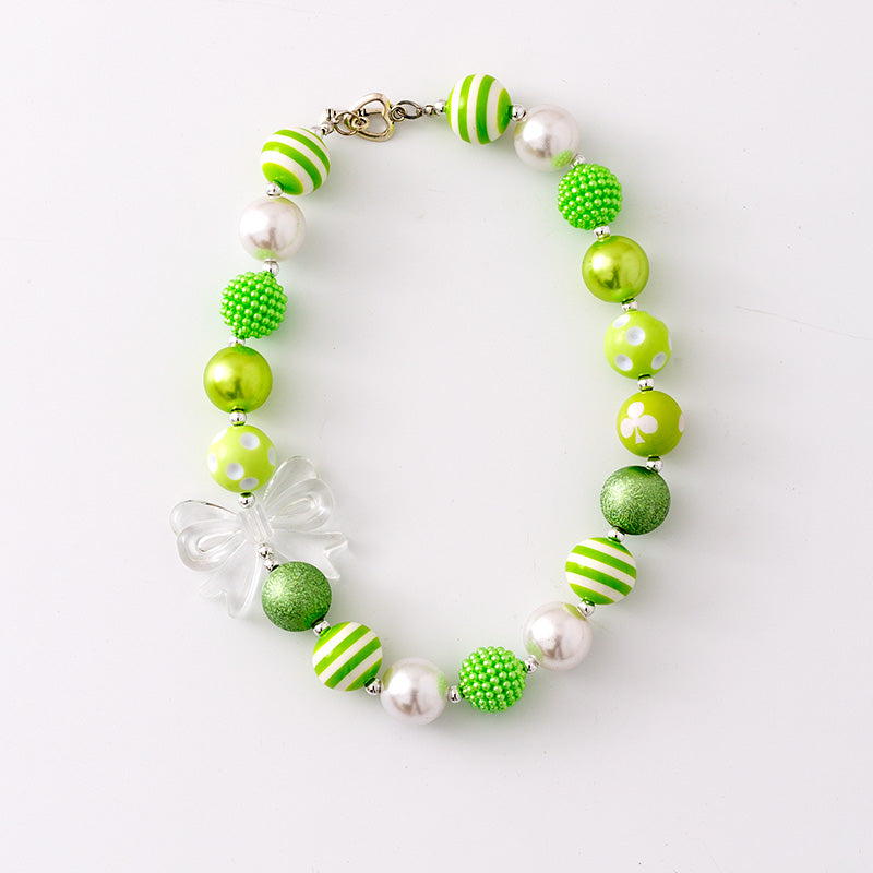 (In Stock G11 G12)Girls Rhinestone Beaded Necklace