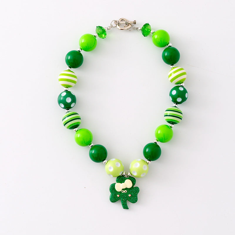 (In Stock G11 G12)Girls Rhinestone Beaded Necklace