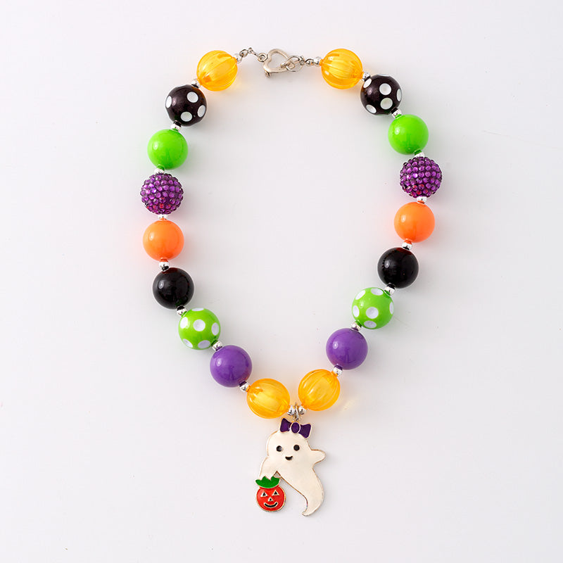 (In Stock G11 G12)Girls Rhinestone Beaded Necklace