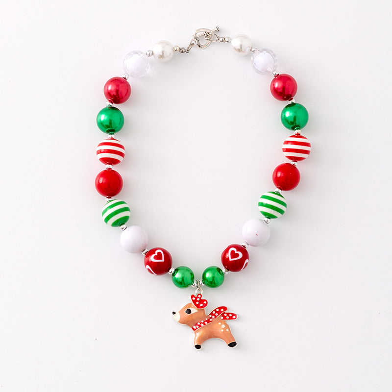 (In Stock G11 G12)Girls Rhinestone Beaded Necklace