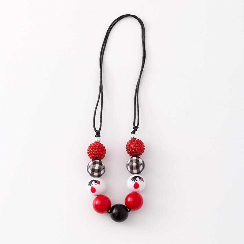 (In Stock G11 G12)Girls Rhinestone Beaded Necklace