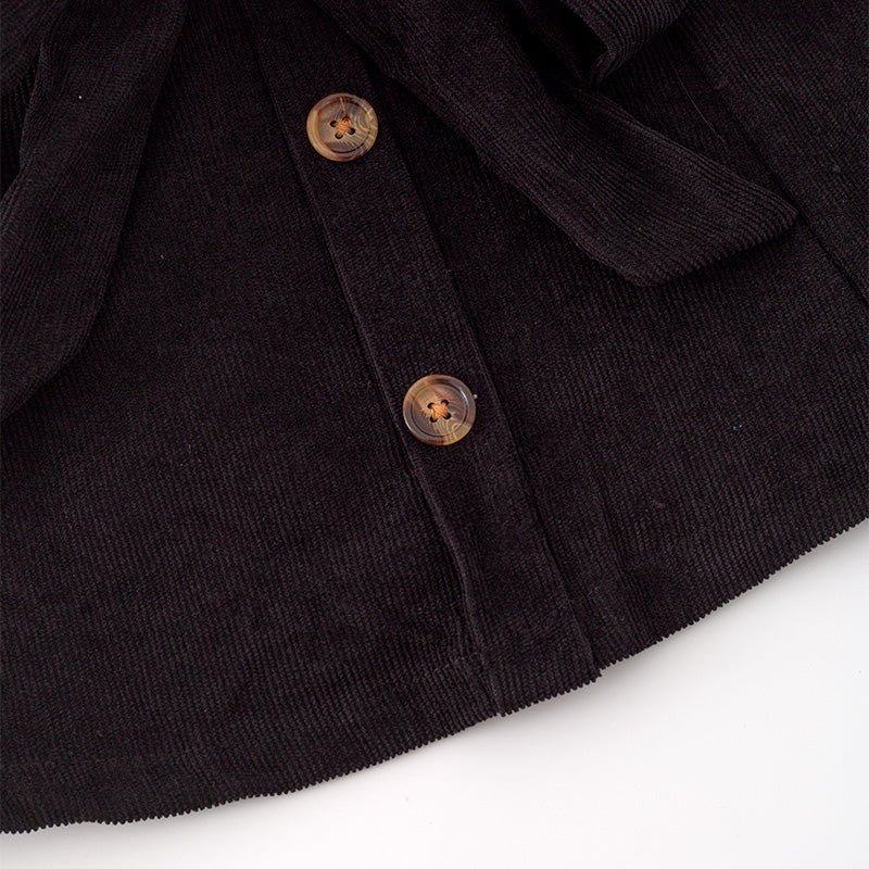 (In Stock G31-04-02)Girls Stylish Black Tie Bow Skirt