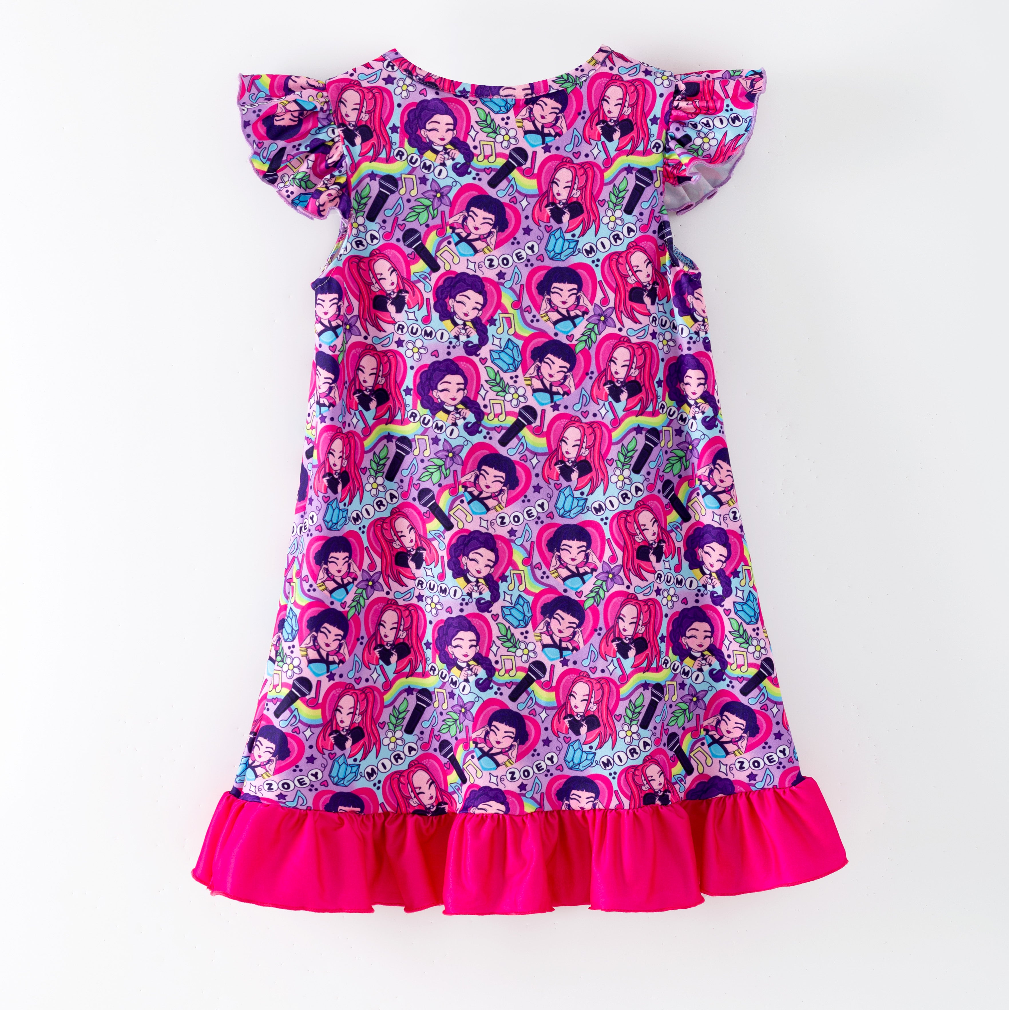 (Pre Order,Prepack Zone)Girls Movie Character Print Pajamas Dress(Mix Size)