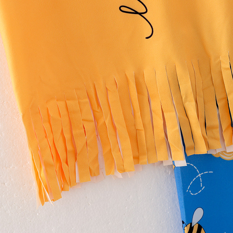 (In Stock)Girls Spring and Summer Bee Print Outfit Set