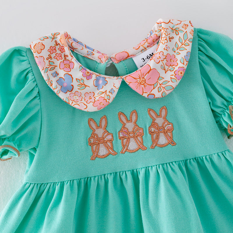 (In Stock)Toddler Girls Easter Bunny Applique Bloomer Set