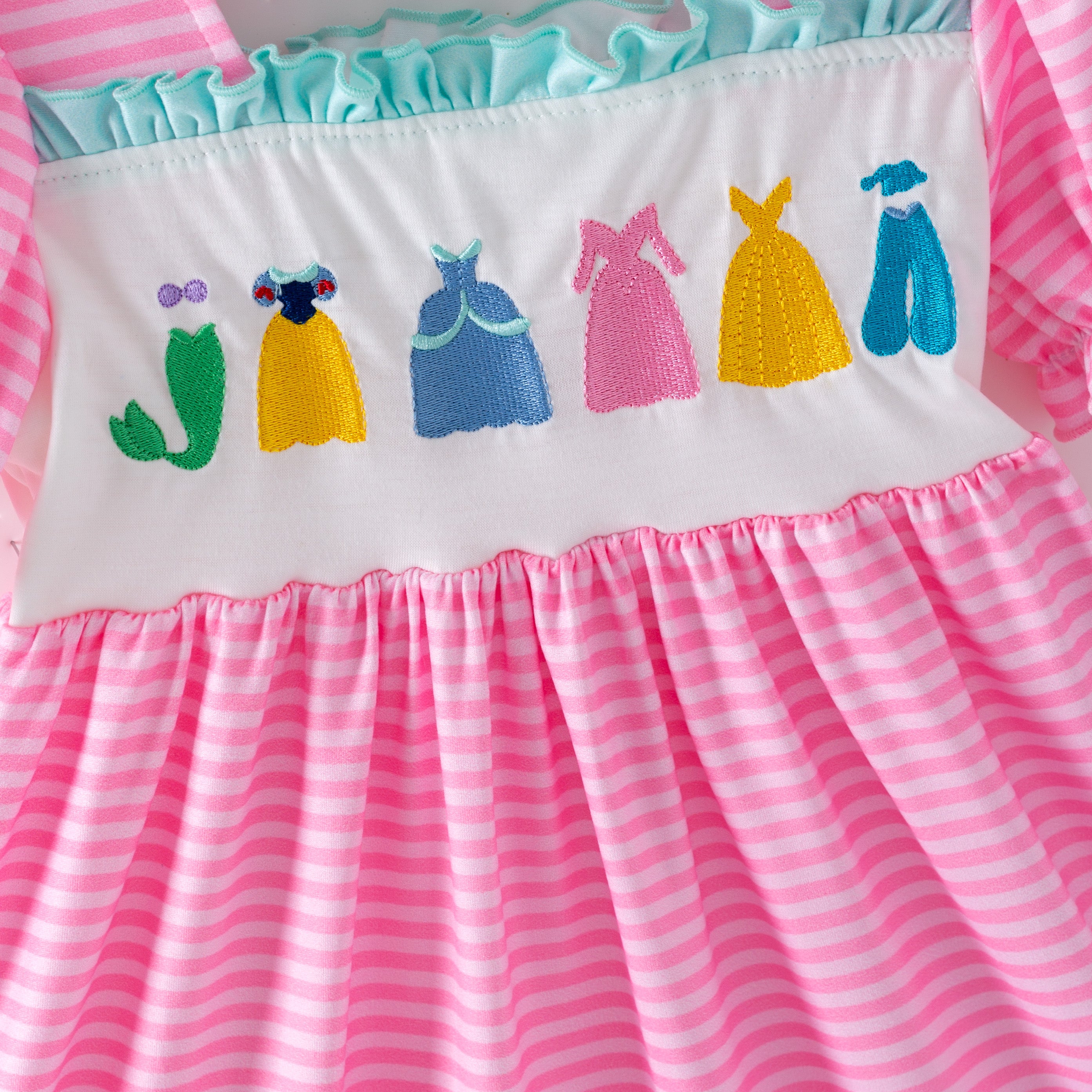 (Pre Order,Prepack Zone)Girls Princess Embroidery Dress(Mix Size)