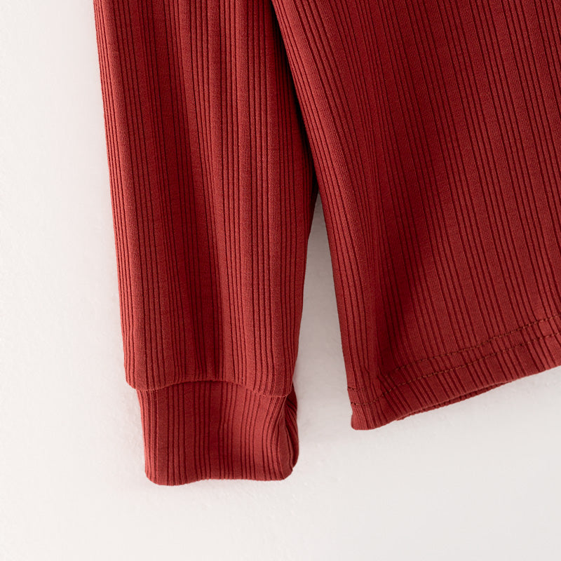 (In Stock G21-04-02)Mommy Dark Red “MAMA” Print Top