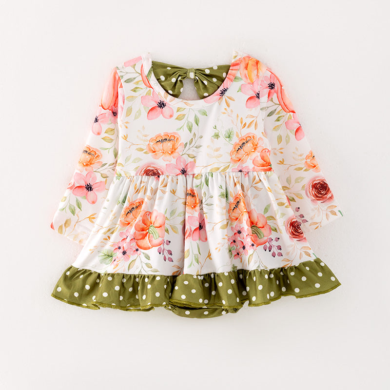 (In Stock)Baby Girls Floral Print Romper