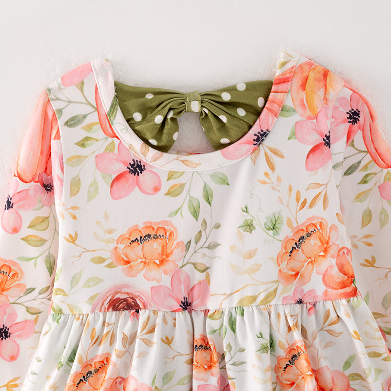 (In Stock)Baby Girls Floral Print Romper