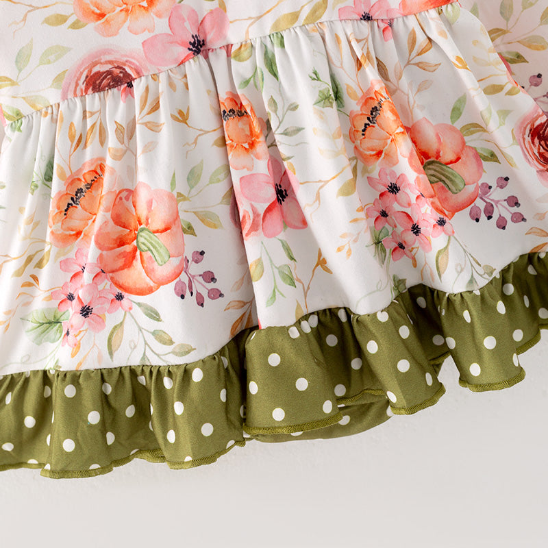 (In Stock)Baby Girls Floral Print Romper