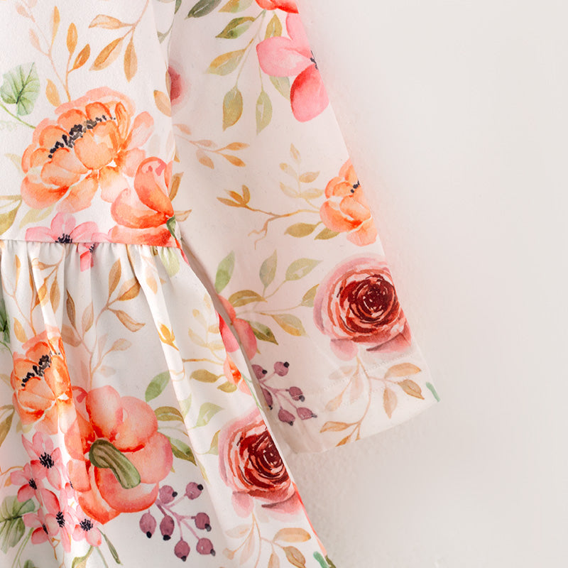 (In Stock)Baby Girls Floral Print Romper