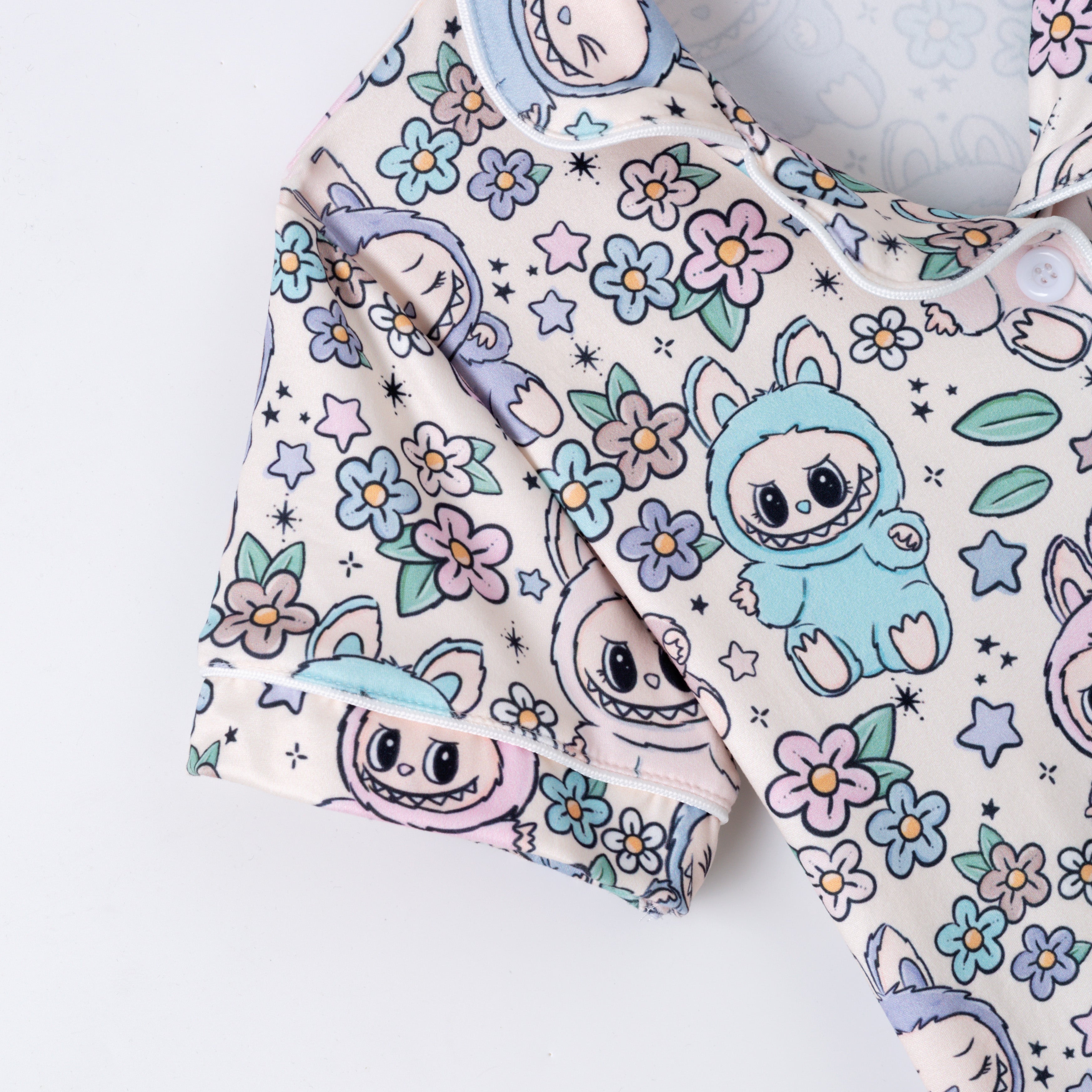 (Pre Order)Girls Spring and Summer Cartoon Print Pajamas