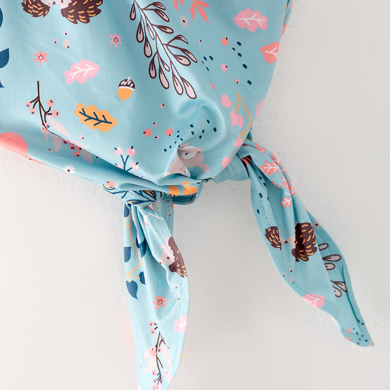 (In Stock G31-2-3)Baby Girls Cartoon Print Baby Gown