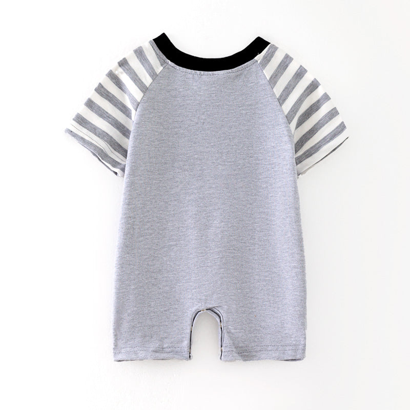 (In Stock)Toddler Boys Spring and Summer Crab Applique Romper