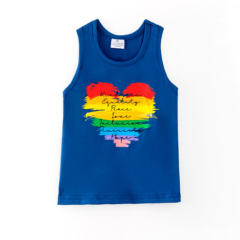 (In Stock)Girls Spring and Summer Heart-shaped Rainbow Vest