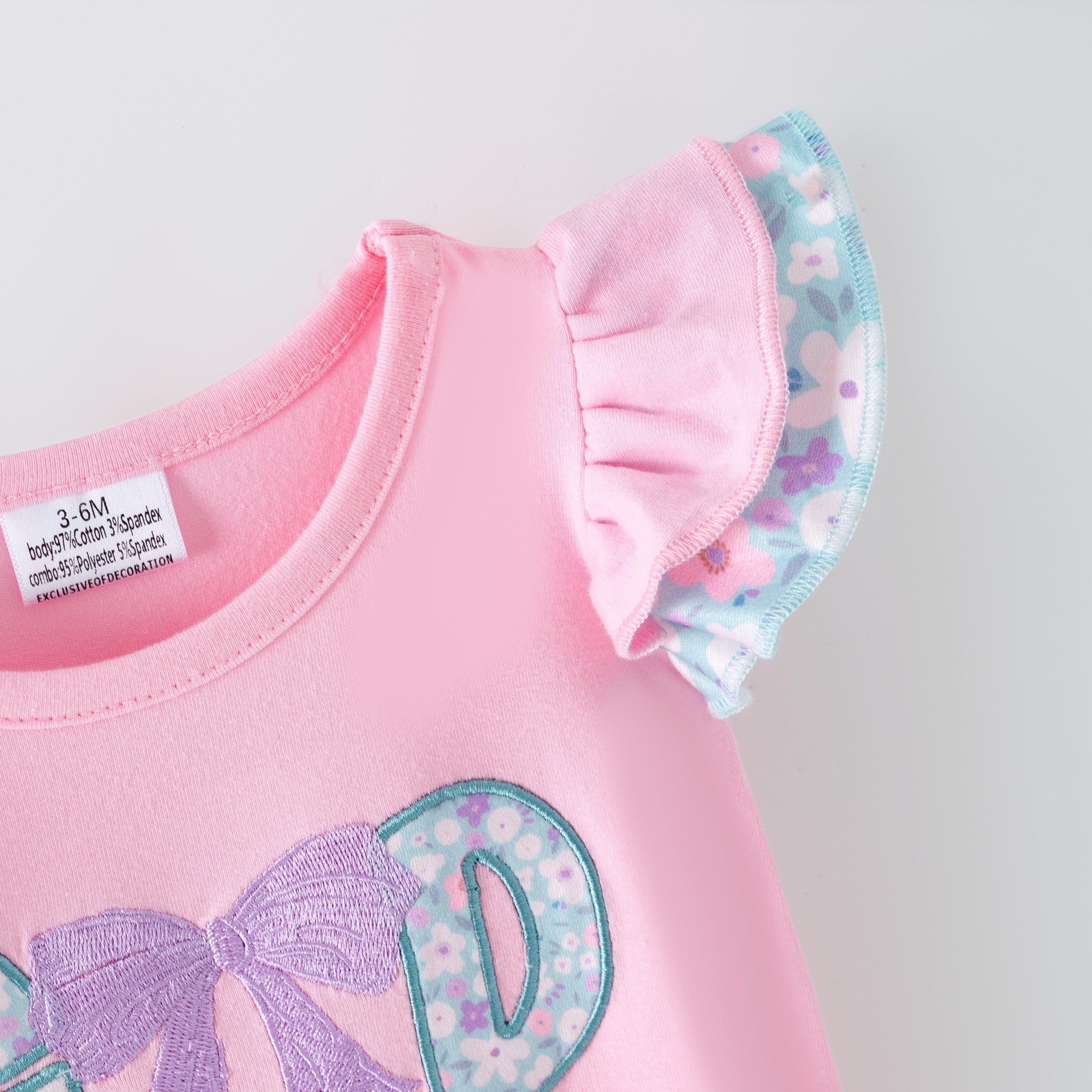 (In Stock)Girls Spring&Summer GOD is good Applique Ruffle Set&Romper