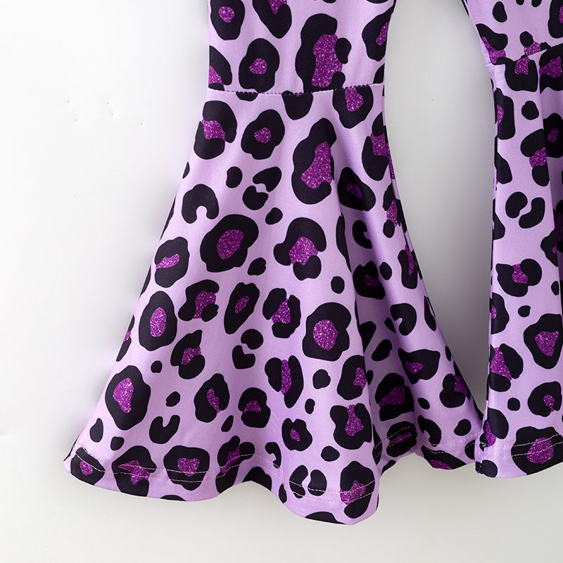 (In Stock)Girls Halloween BOO Print Outfit Set