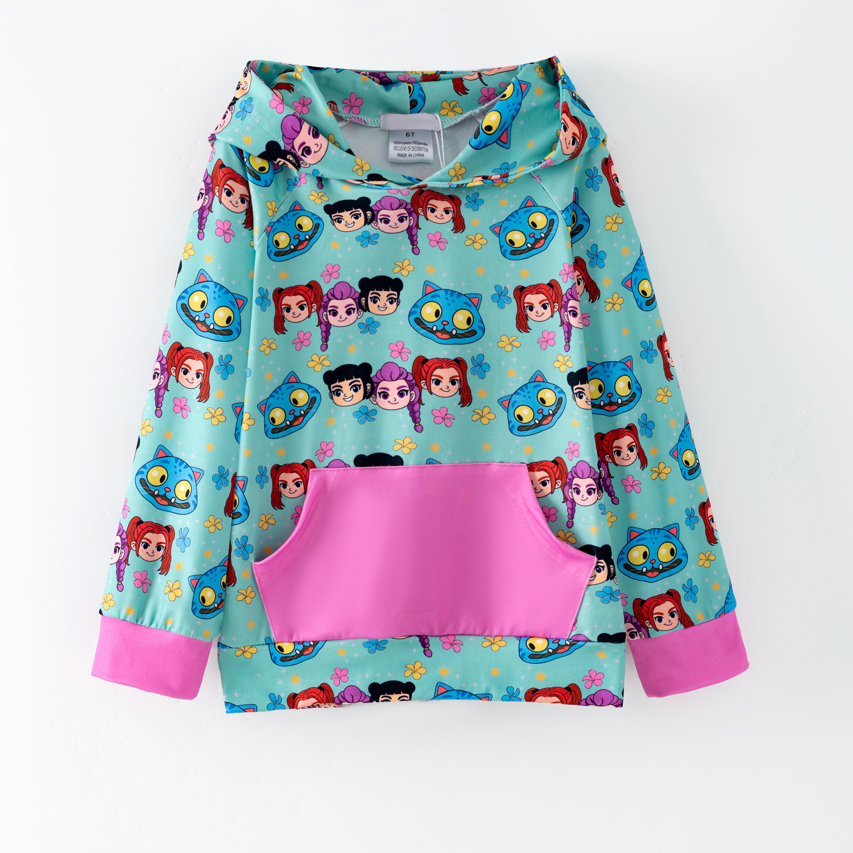 (Pre Order,Prepack Zone)Girls Movie Character Print Hoodie(Mix Size)