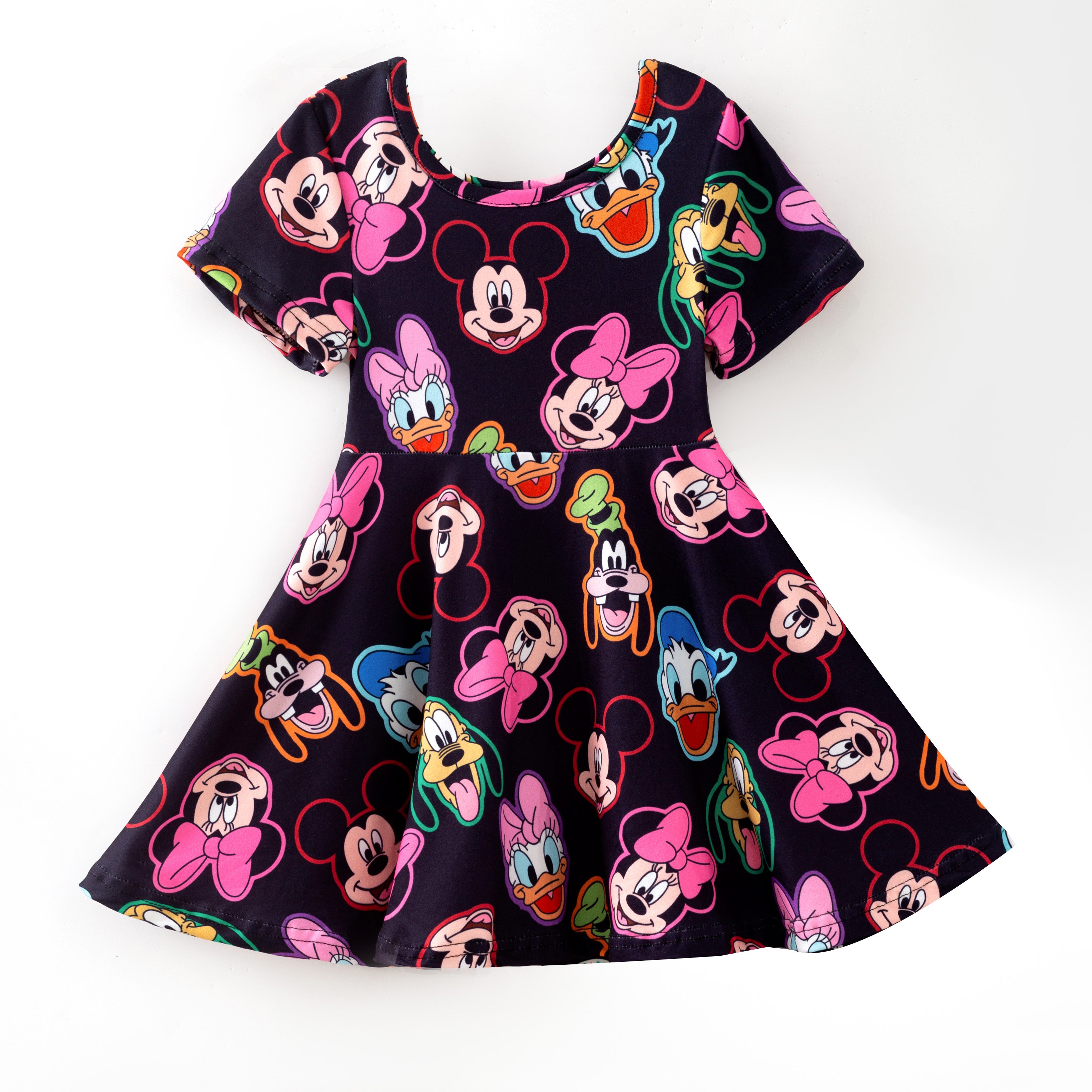 (Pre Order)Girls Summer Cartoon Print Dress&Pajamas