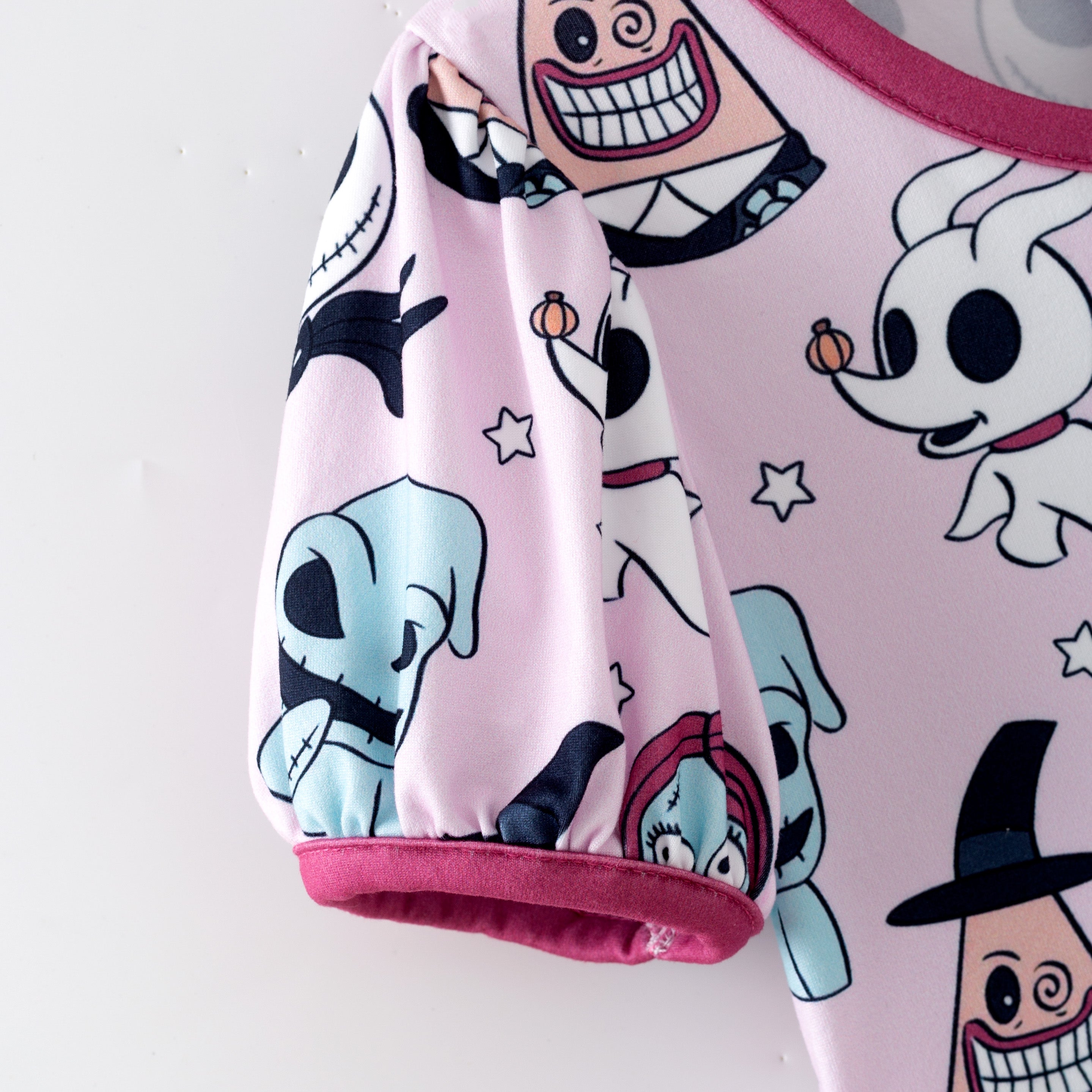 (Pre Order)Family Halloween Cartoon Print Dress,Set&Romper