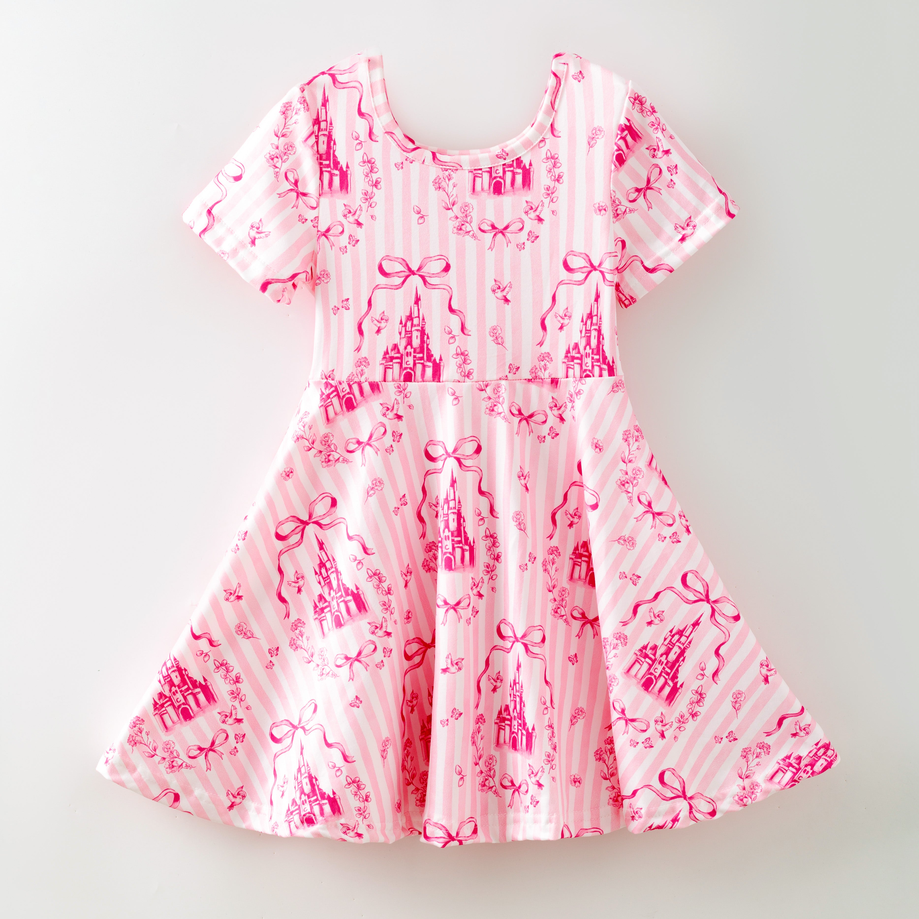 (Pre Order)Girls Summer Castle Print Dress&Pajamas