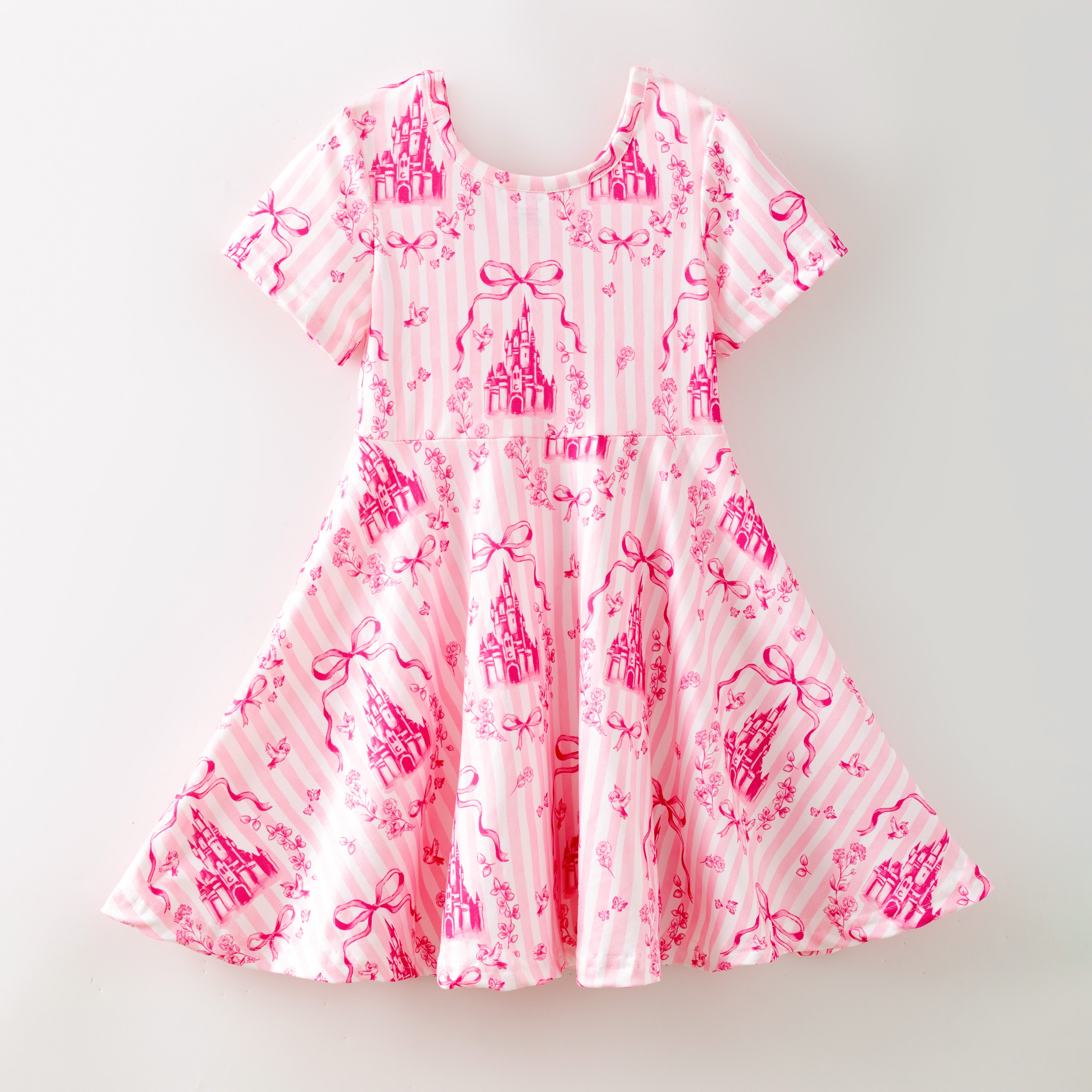 (Pre Order)Girls Summer Castle Print Dress&Pajamas