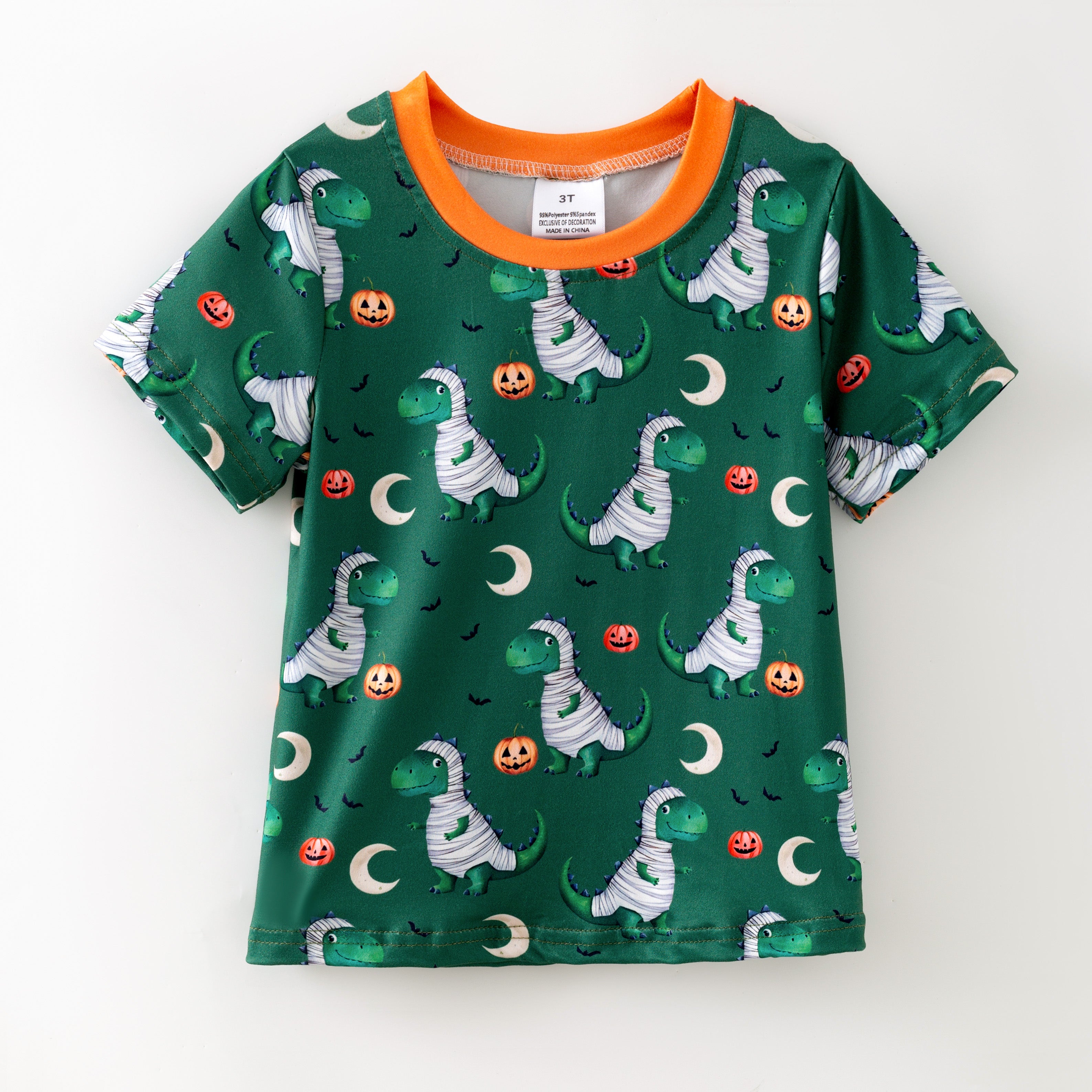 (Pre Order)Boys Halloween Pumpkin Print Top