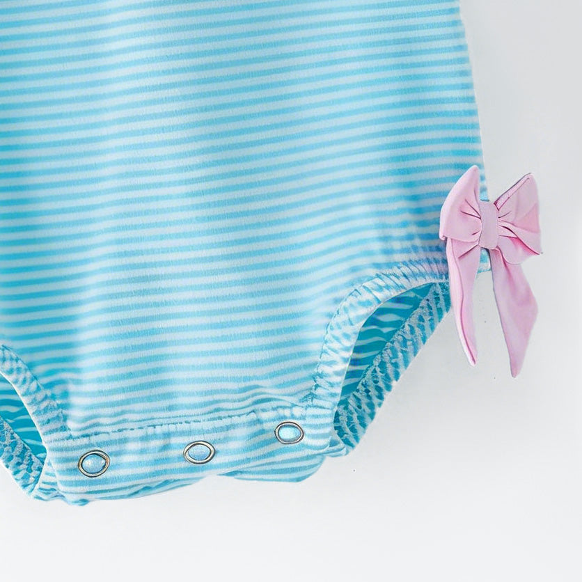 (In Stock)Sisters Spring&Summer Bow Embroidery Smocked Dress&Romper